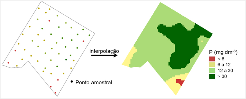Interpolação das Amostras Realizadas em Grade