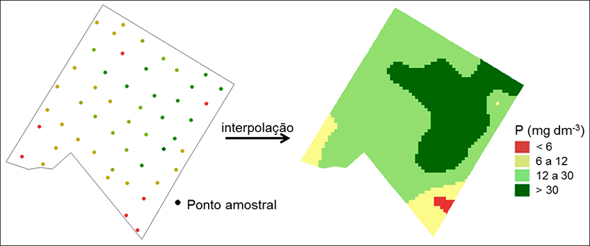 Mapa de Fertilidade por Interpolação de Dados Mapa de Fertilidade por Interpolação de Dados