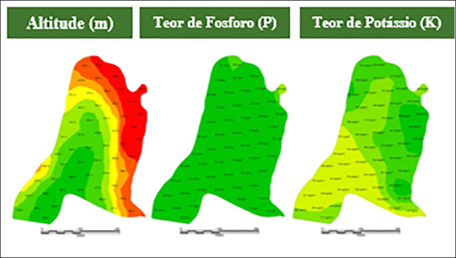 Mapas de Fósforo e Potássio