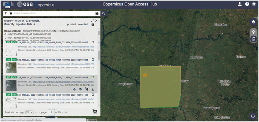 Satélite Gratuito Sentinel 2